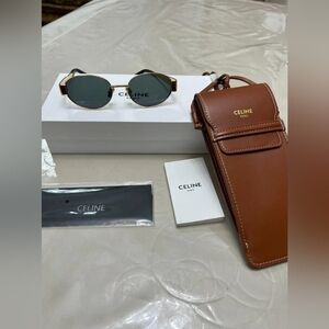 Celine Triomphe Gold Metal Sunglasses